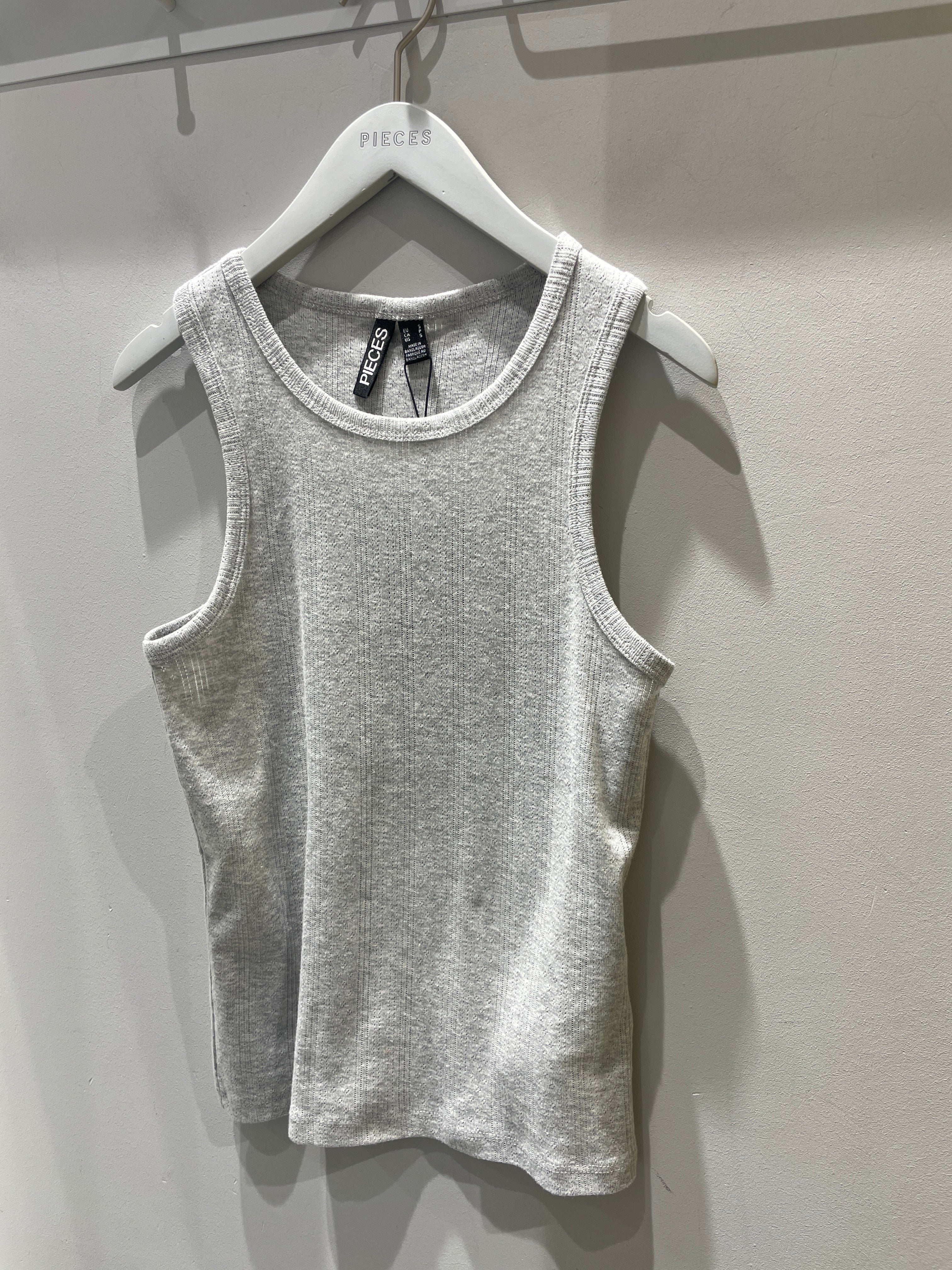 PCMARIE Tank Top - Light Grey Melange